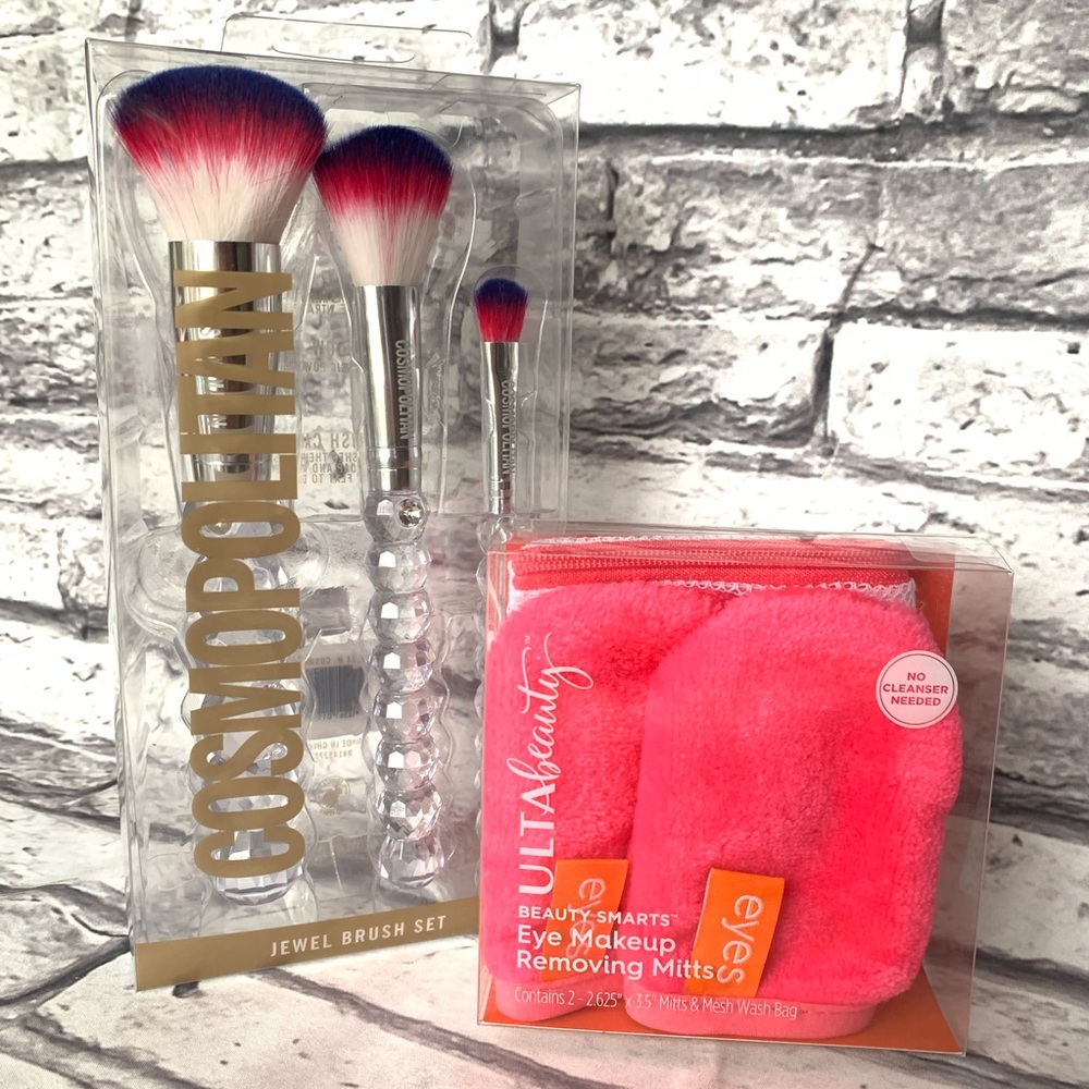 Brush Set & Makeup Removing Mitts